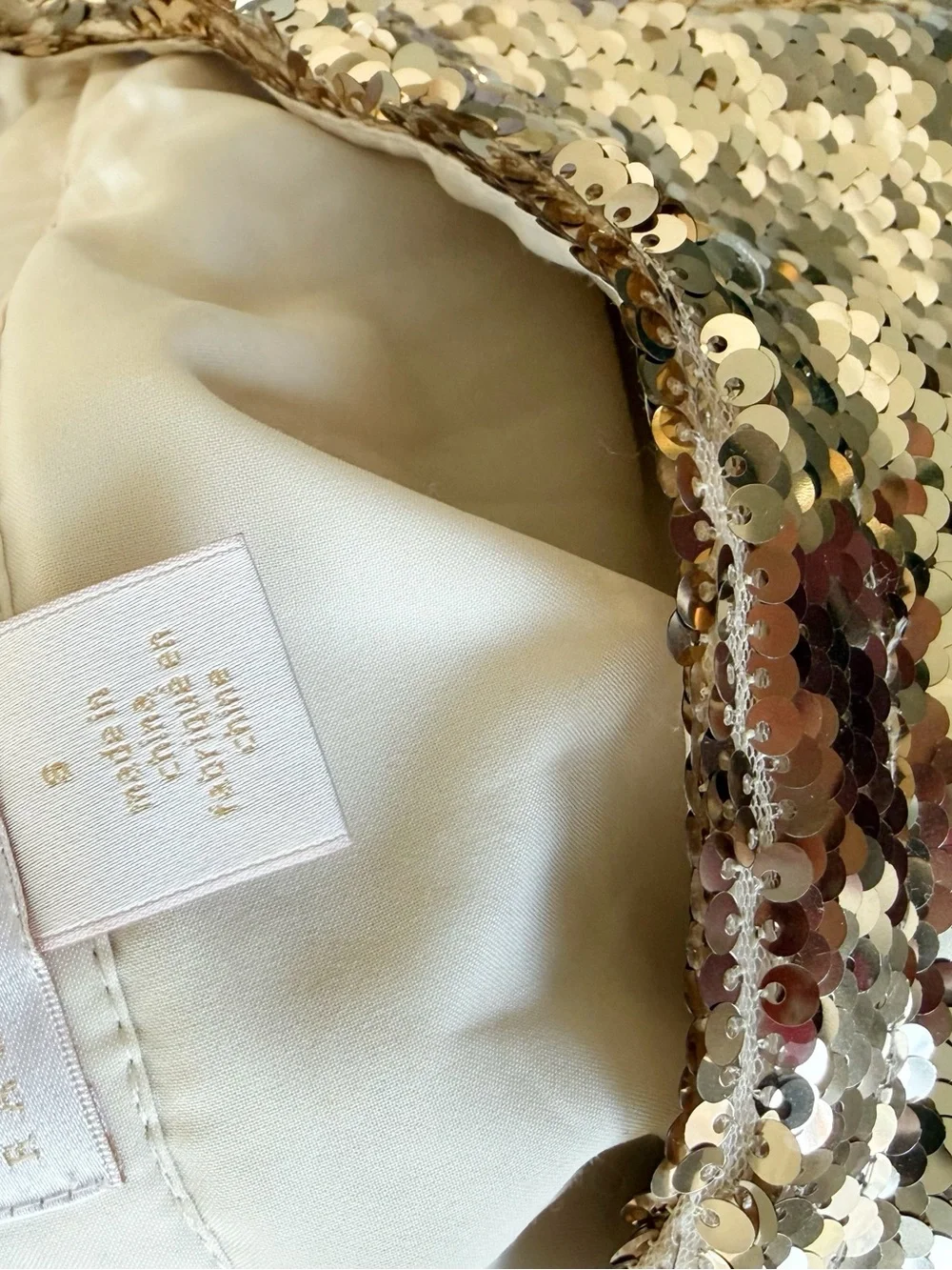 Rachel Parcell gold sequin tiered skirt - Picture 3 of 3